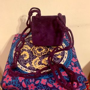 VINTAGE 80’s suede loop crossbody mini bag